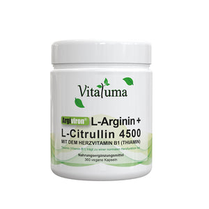 L-Arginin + L-Citrullin - 360 vegane Kapseln