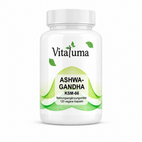 Vitaluma Ashwagandha KSM-66 veganes Nahrungsergänzungsmittel mit 500 mg Ashwagandhaextrakt pro Kapsel