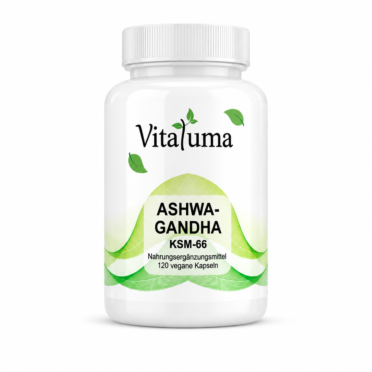 Vitaluma Ashwagandha KSM-66 veganes Nahrungsergänzungsmittel mit 500 mg Ashwagandhaextrakt pro Kapsel
