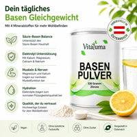 Vitaluma Basenpulver Zitrone mit Kalium, Magnesium und Calcium für den täglichen Mineralstoffausgleich