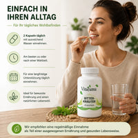 Vitaluma Bitterkräuter Kapseln einfach im Alltag anwenden für eine bewusste und natürliche Ernährung