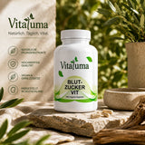 Vitaluma Blutzucker VIT Premium Nahrungsergänzung mit natürlichen Pflanzenextrakten und hochwertigen Rohstoffen