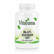 Vitaluma Blutzucker VIT vegane Kapseln mit Pflanzenextrakten, Chrom und Zink für den normalen Stoffwechsel
