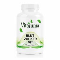 Vitaluma Blutzucker VIT vegane Kapseln mit Pflanzenextrakten, Chrom und Zink für den normalen Stoffwechsel