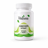 Vitaluma Cordyceps Extrakt mit 90 veganen Kapseln als hochwertiges Nahrungsergänzungsmittel im Produktfoto