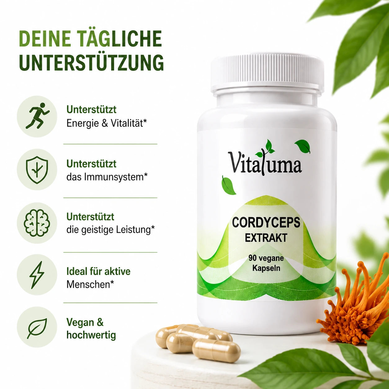 Cordyceps Extrakt - 90 Kapseln