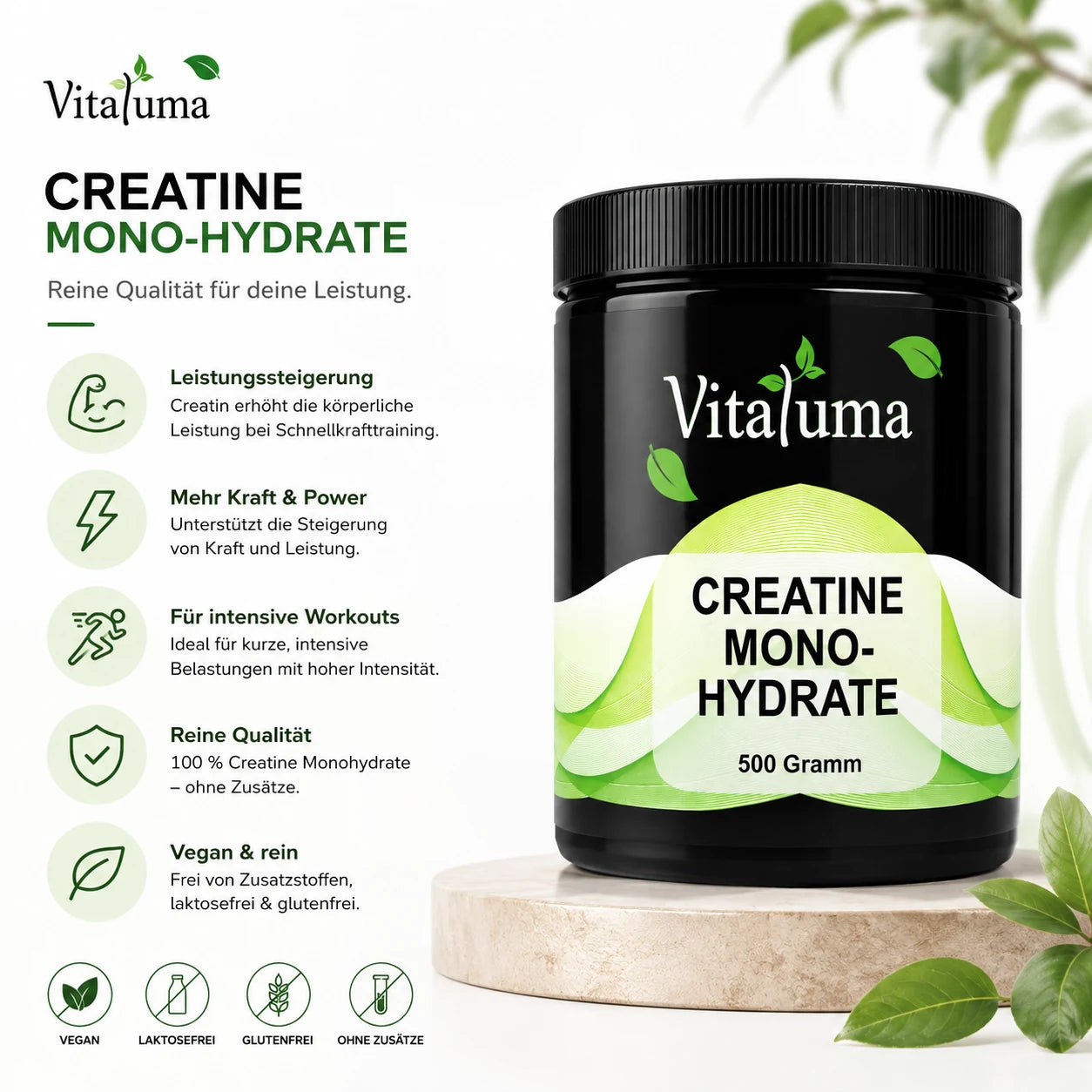 Creatine Monohydrate Pulver 500g