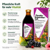 Florabio Kräuterblut Saft mit Eisen, Vitamin C und B-Vitaminen zur Unterstützung von Energie und Immunsystem