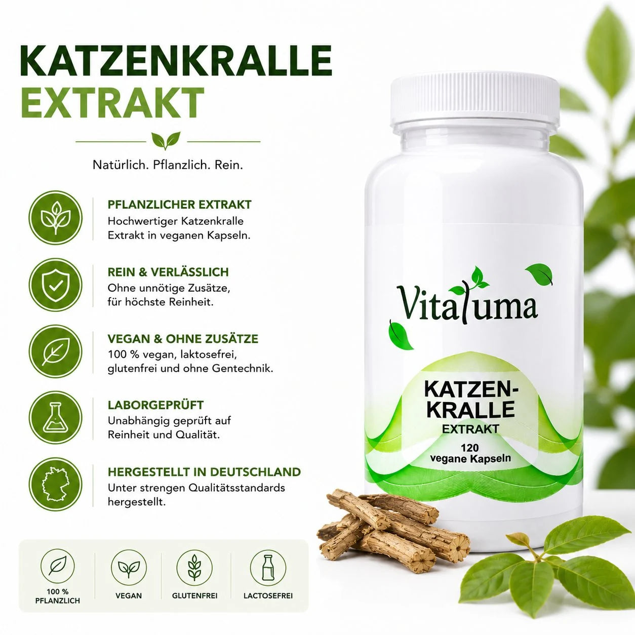 Katzenkralle Extrakt - 120 Kapseln