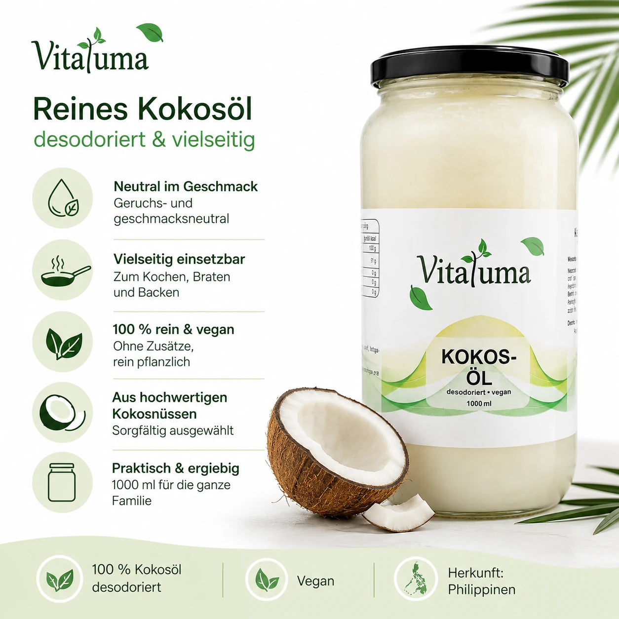 Kokosöl desodoriert 1.000 ml