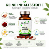 Vitaluma Krillöl Superba mit Krillöl Superba™, Fischgelatine-Kapselhülle, Astaxanthin sowie Omega-3 EPA und DHA.