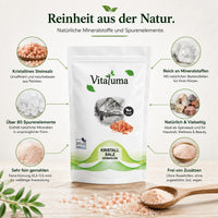Vitaluma Kristallsalz fein gemahlen mit natürlichem Mineralstoffgehalt und über 80 Spurenelementen