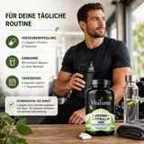 Vitaluma L-Arginin + L-Citrullin 4500 mit Anwendungsempfehlung für die tägliche Einnahme als veganes Nahrungsergänzungsmittel.