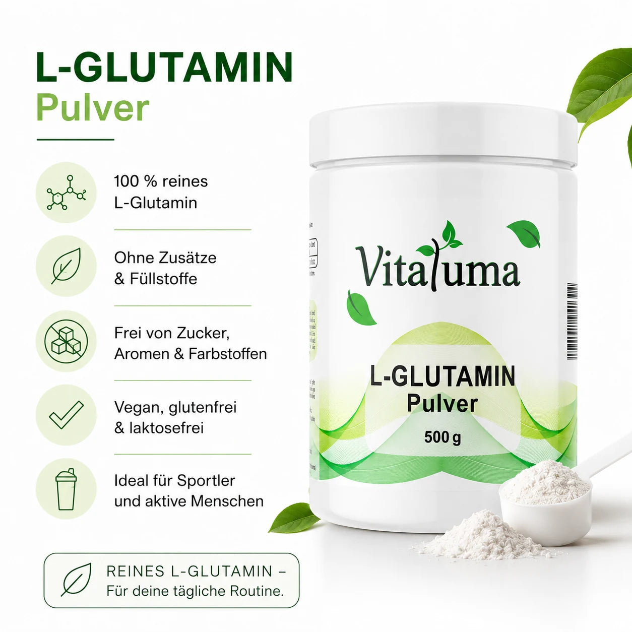 L-Glutamin Pulver – 500g