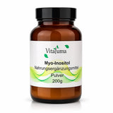 Vitaluma Myo-Inositol Pulver 200 g als reines Nahrungsergänzungsmittel in hochwertiger Braunglasdose