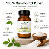 Vitaluma Myo-Inositol Pulver mit 100 Prozent reinem Myo-Inositol ohne Zusatzstoffe und Füllstoffe