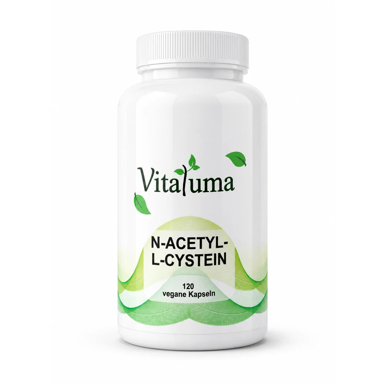 Vitaluma N-Acetyl-L-Cystein Kapseln als hochwertiges Nahrungsergänzungsmittel mit NAC für Zellschutz und Wohlbefinden.