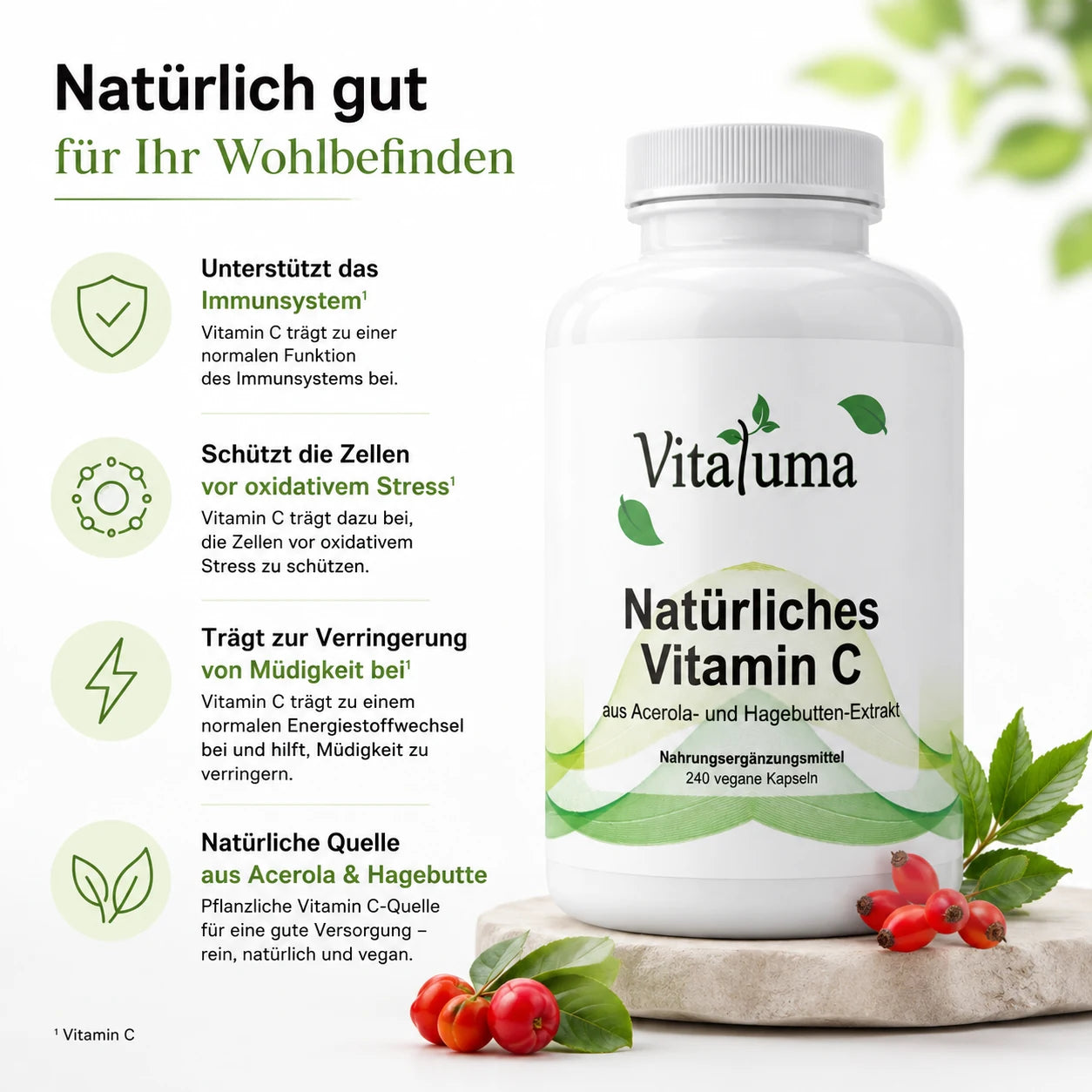 natürliches Vitamin C - 240 Kapseln