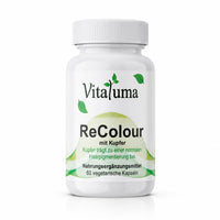 Vitaluma ReColour mit Kupfer als vegetarische Kapseln zur Unterstützung einer normalen Haarpigmentierung