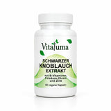 Vitaluma Schwarzer Knoblauch Extrakt als veganes Nahrungsergänzungsmittel mit B-Vitaminen, Zink, Chrom und Folsäure.