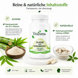 Vitaluma Silizium aus Bambusextrakt mit 70 Prozent Silizium und veganer pflanzlicher Kapselhülle aus HPMC