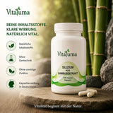 Vitaluma Silizium aus Bambusextrakt in natürlicher Bambus-Kulisse als veganes Nahrungsergänzungsmittel