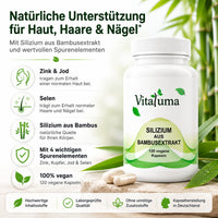 Vitaluma Silizium aus Bambusextrakt als vegane Nahrungsergänzung mit natürlicher Siliziumquelle aus Bambus