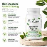 Vitaluma Spermidin Kapseln mit Vitamin C zur Unterstützung der normalen Funktion des Immunsystems