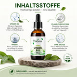 Vitaluma Vitamin B12 Tropfen mit Methylcobalamin, pflanzlichem Glycerin und Wasser im Clean Label Produktdesign