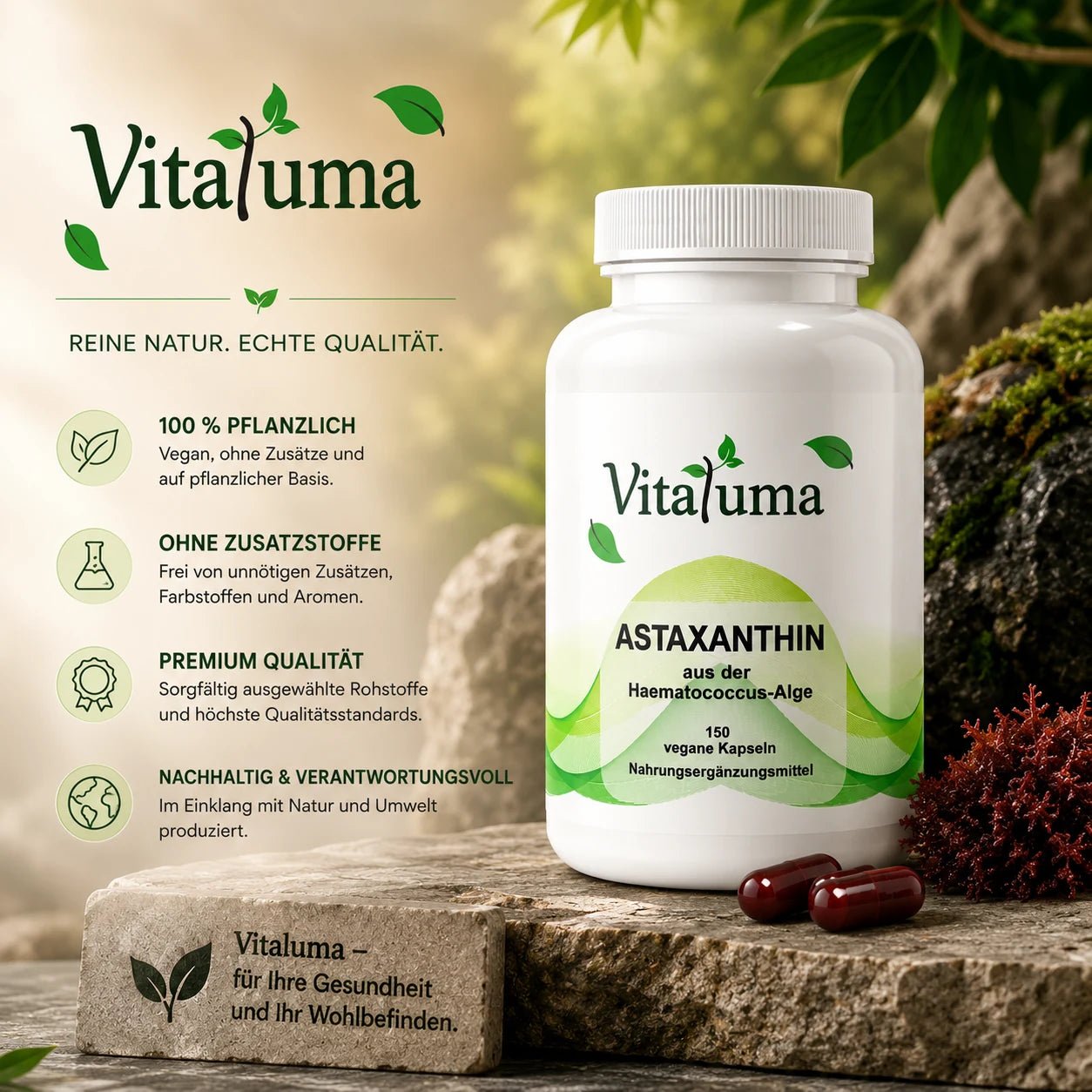 Astaxanthin - 150 Kapseln - Vitaluma®