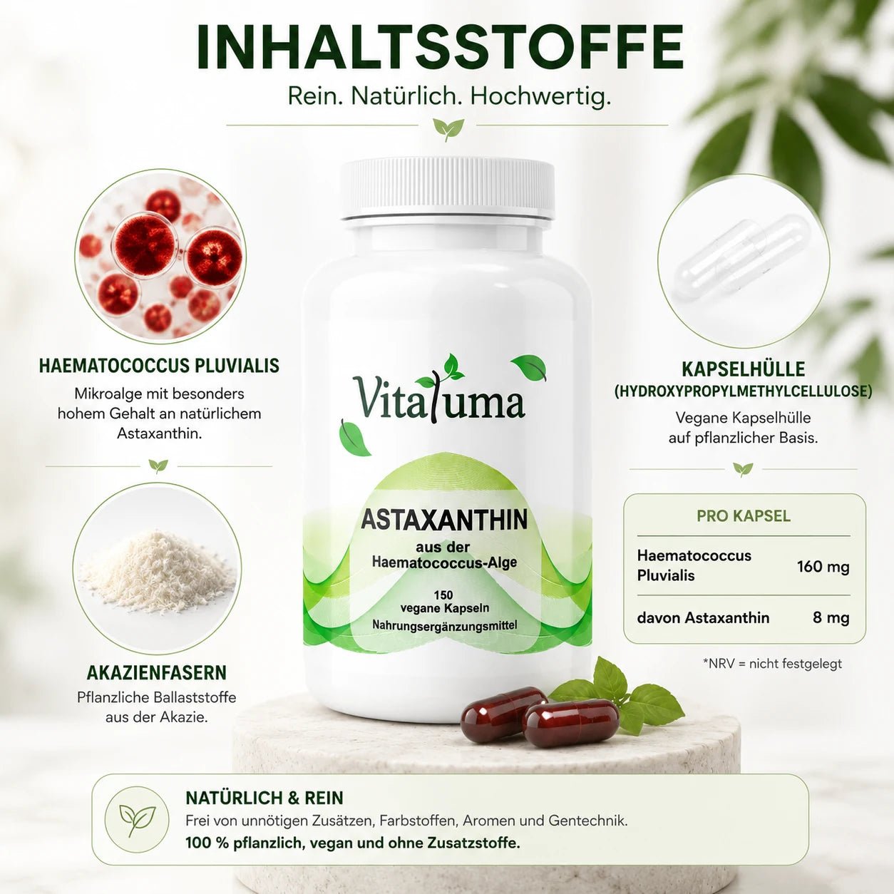Astaxanthin - 150 Kapseln - Vitaluma®