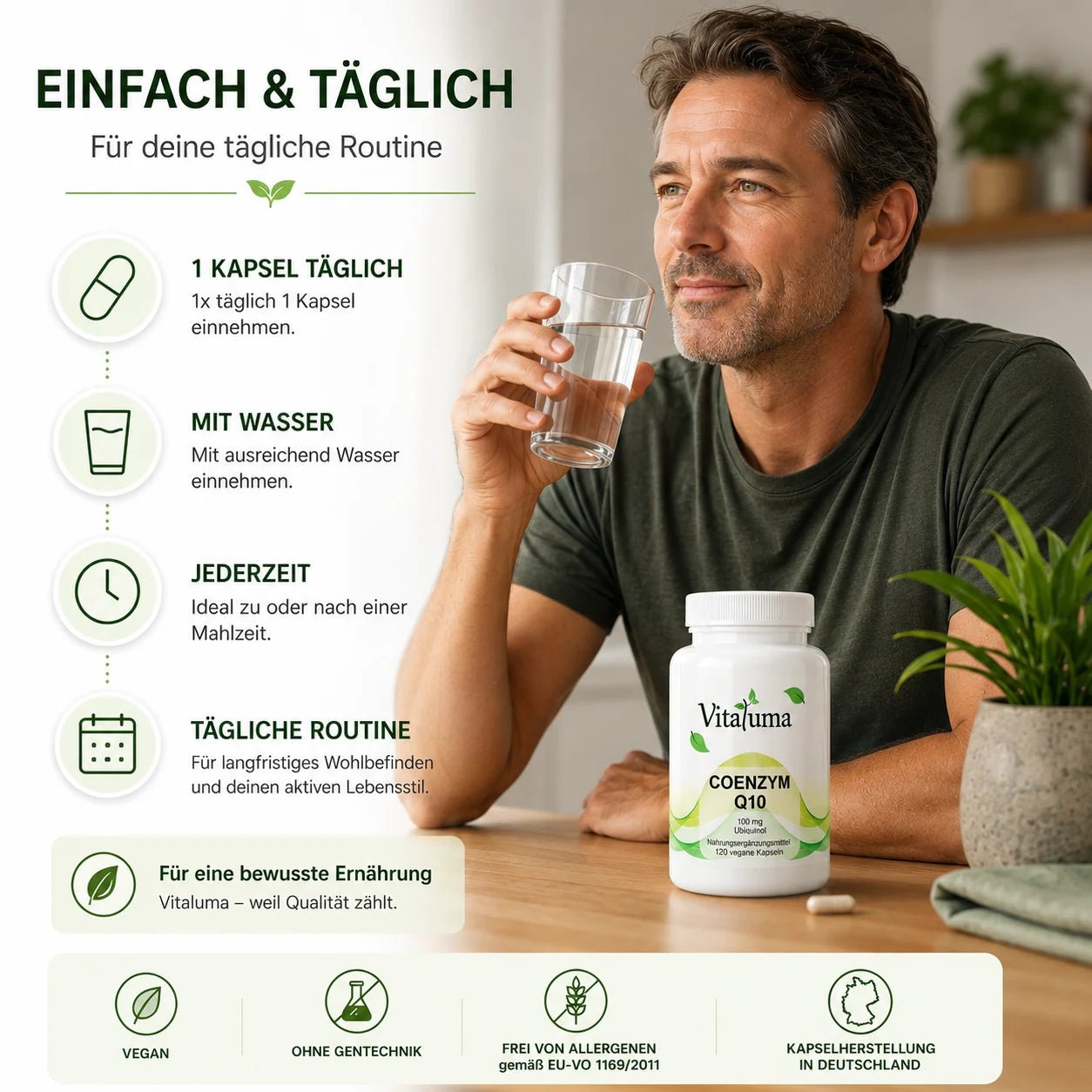 Coenzym Q10 - 120 Kapseln - Vitaluma®