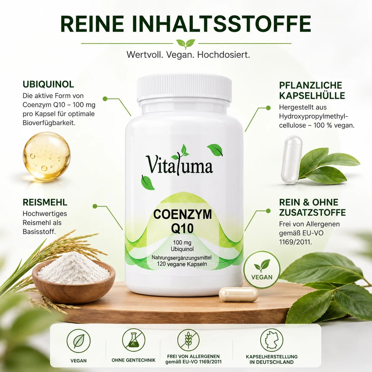 Coenzym Q10 - 120 Kapseln - Vitaluma®