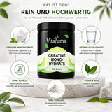 Creatine Monohydrate Pulver 500g - Vitaluma®