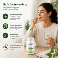 Curcumin-Kapseln mit CAVACURMIN® - 90 Kapseln - Vitaluma®