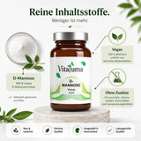 Vitaluma® D-Mannose Pulver mit 100 Prozent reinem D-Mannose Pulver ohne Zusatzstoffe in Premiumqualität