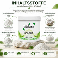 Dolomit Pulver - 500g - Vitaluma®