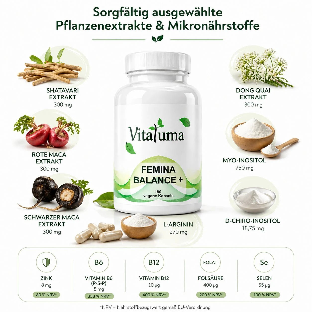 Femina Balance+ 180 vegane Kapseln - Vitaluma®