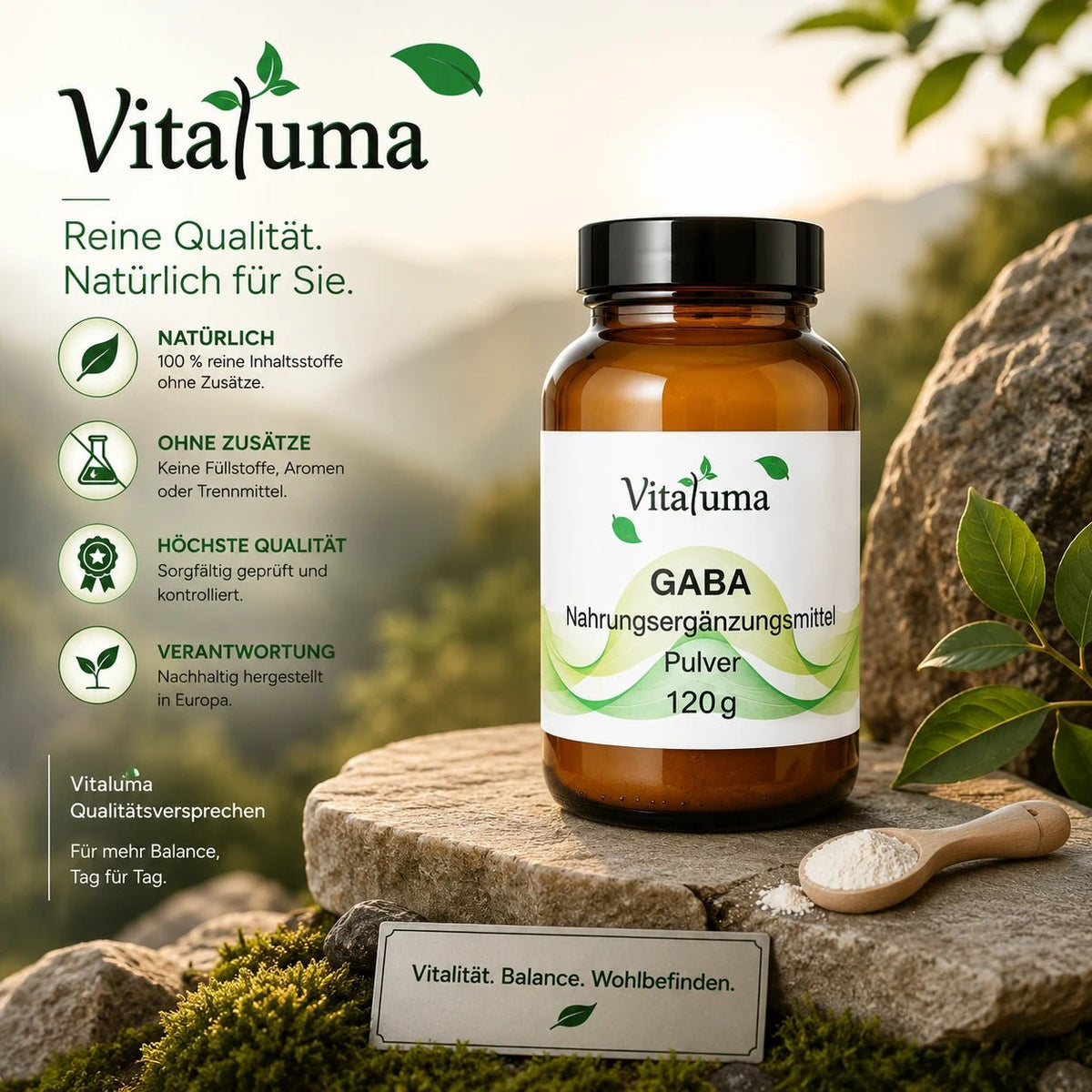 GABA Pulver - 120g - Vitaluma®