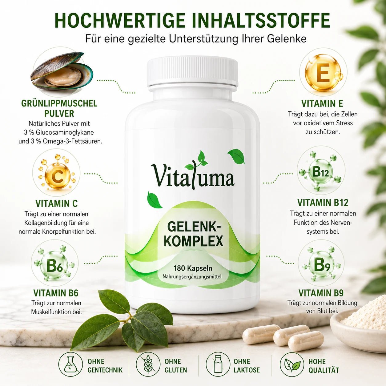 Gelenkkomplex - 180 Kapseln - Vitaluma®