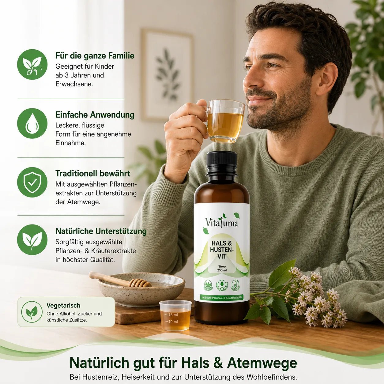 Hals & Husten-VIT Sirup 250ml - Vitaluma®