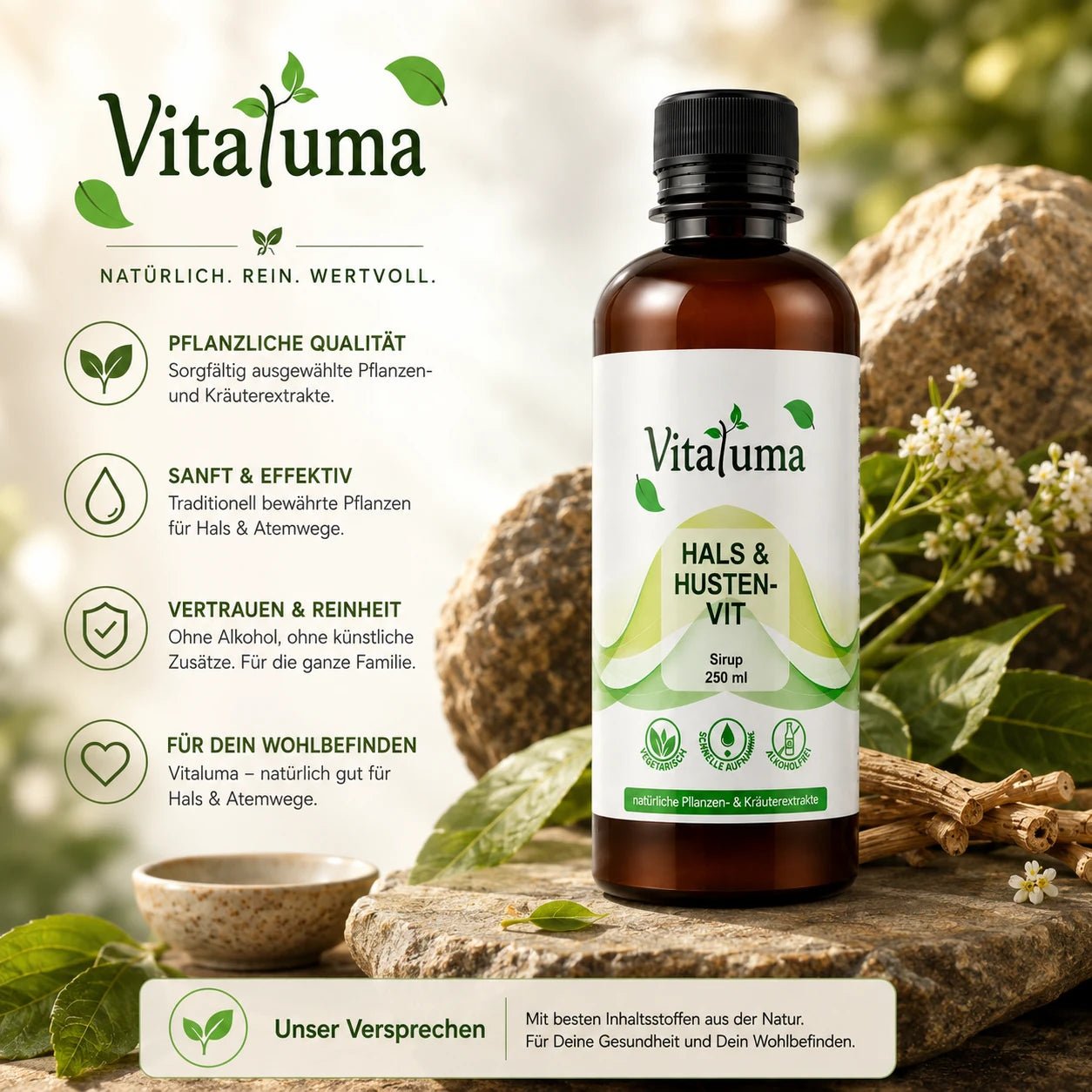 Hals & Husten-VIT Sirup 250ml - Vitaluma®