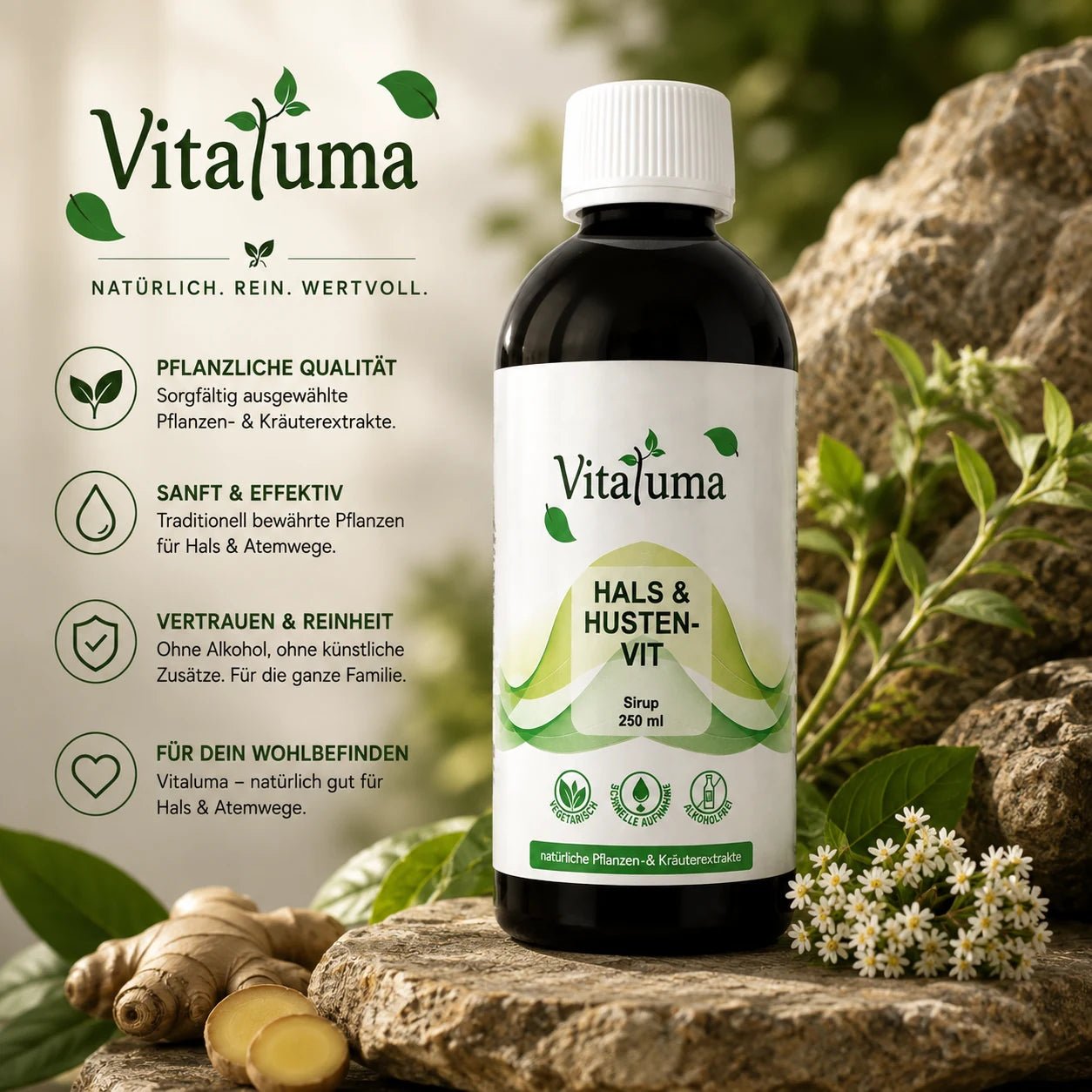 Hals & Husten-VIT Sirup 250ml - Vitaluma®