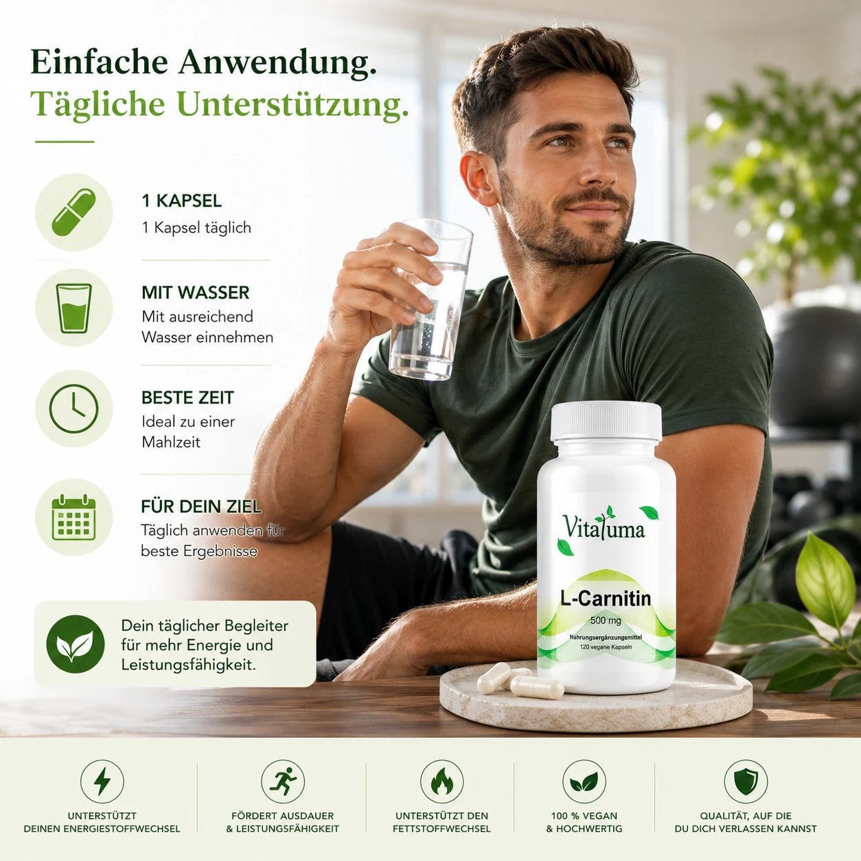 L-Carnitin - 120 Kapseln - Vitaluma®