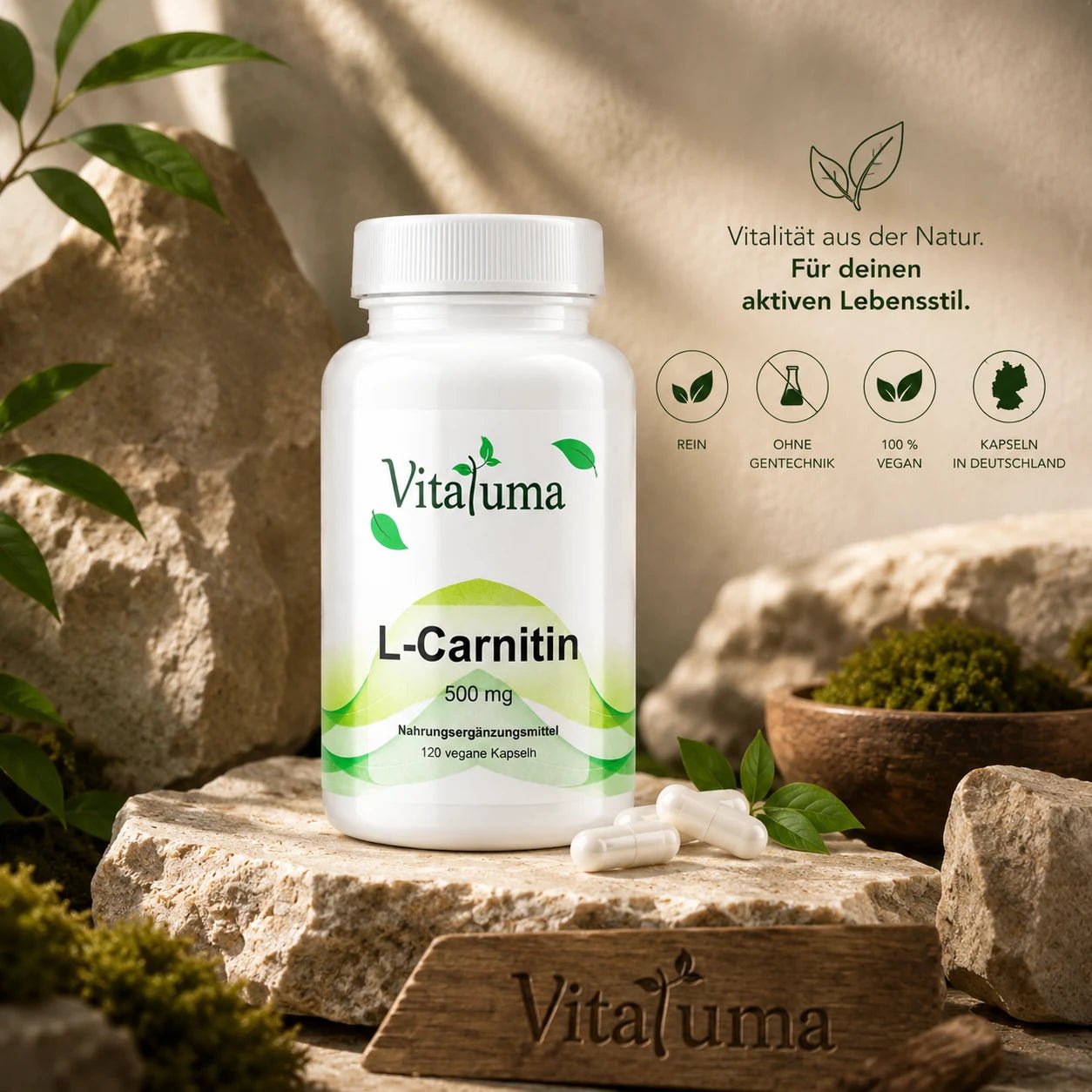 L-Carnitin - 120 Kapseln - Vitaluma®