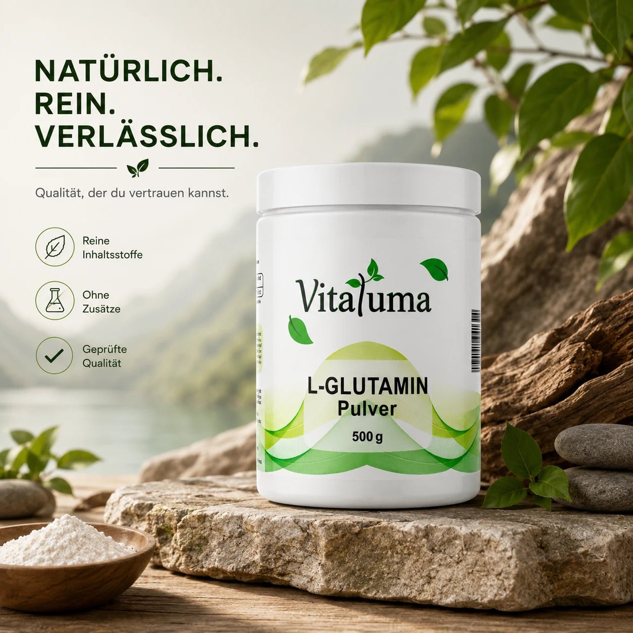 L-Glutamin Pulver – 500g - Vitaluma®