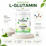 L-Glutamin Pulver – 500g - Vitaluma®