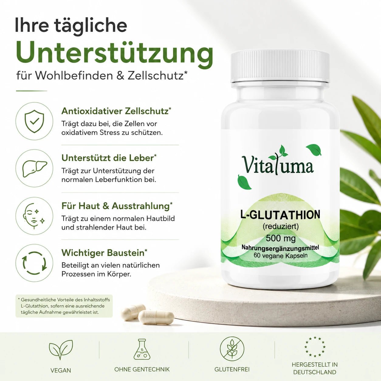glutathion leber L-Glutathione DURAMENTAL CompleteZ Smart Night || Cholin