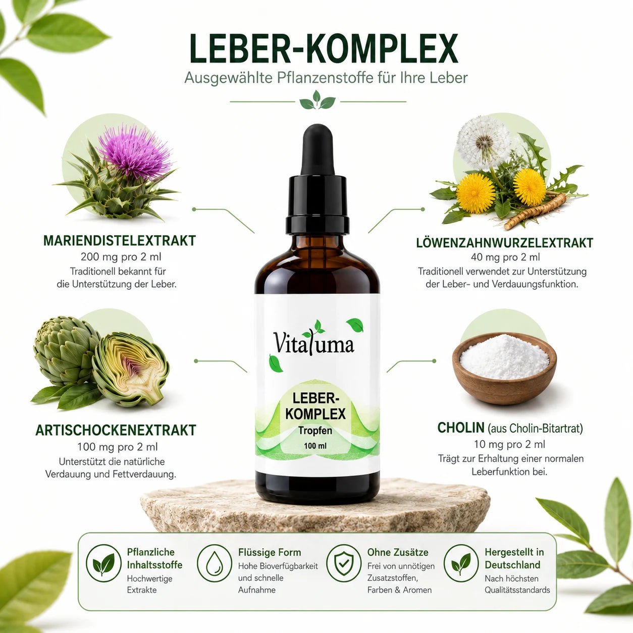 Leber-Komplex Tropfen – 100 ml - Vitaluma®