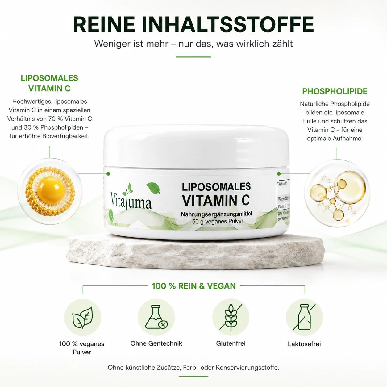 Liposomales Vitamin C - 50 g Pulver - Vitaluma®